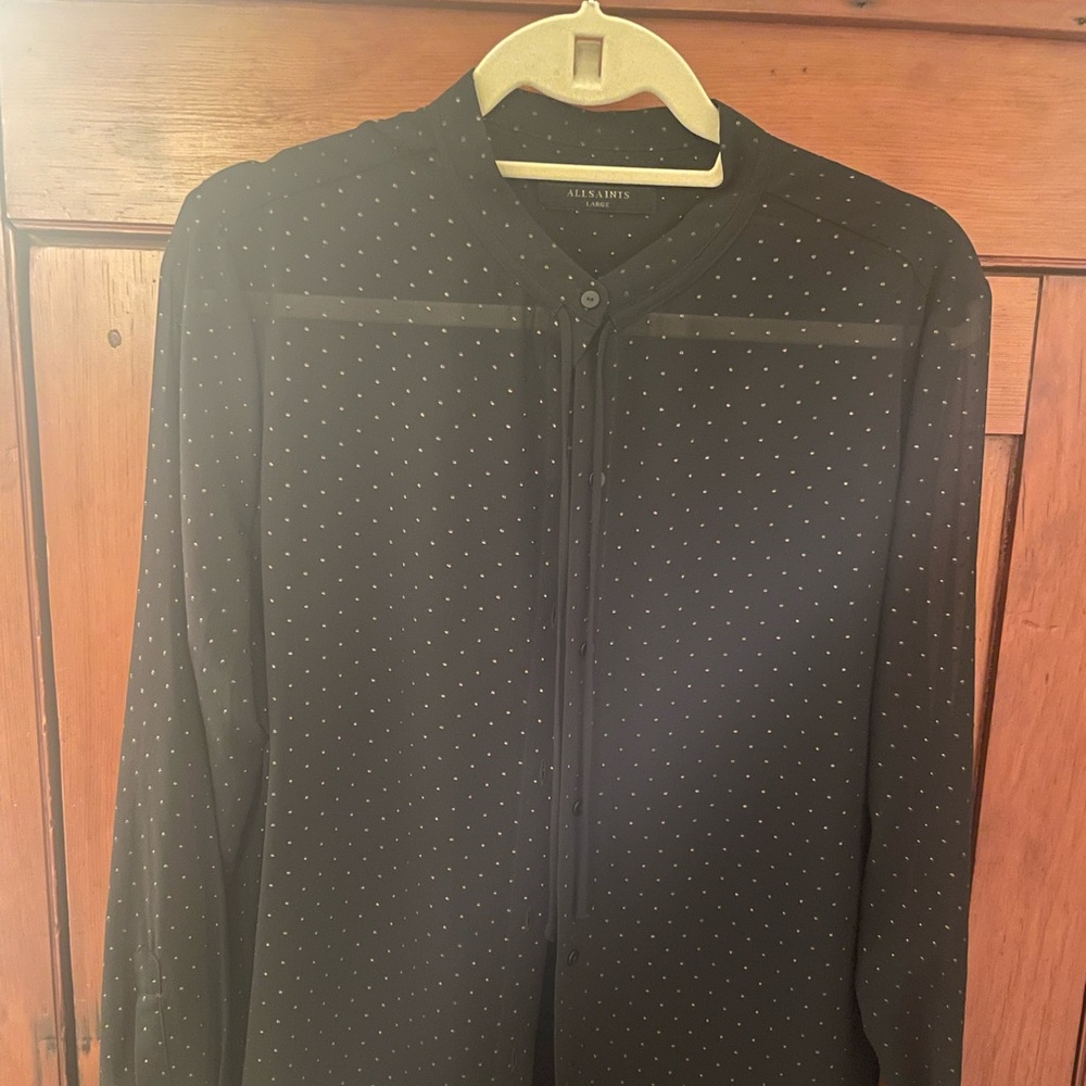 Allsaints Cada Transparent Studded Button Down - image 8